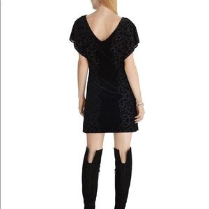 White House Black Market Velvet Low Back Dress New w Tags Whimsy Goth Size M